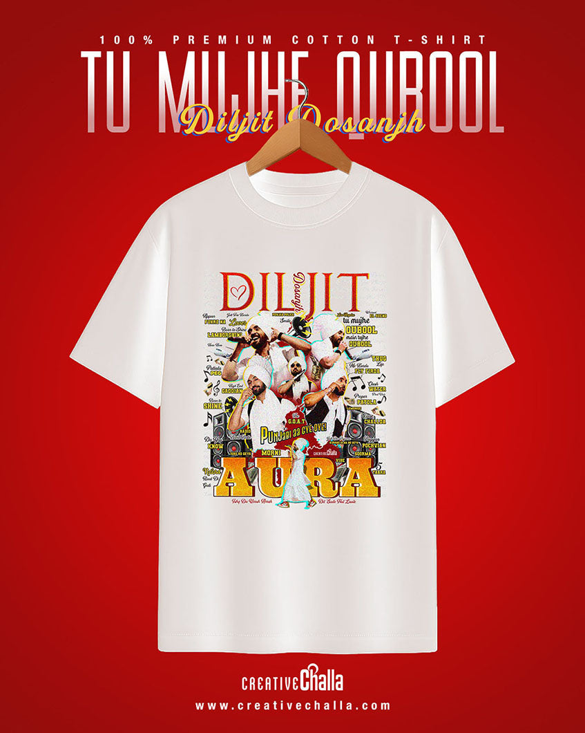 Tu Mujhe Qubool - Diljit Dosanjh Aura Tour Oversized T-shirt